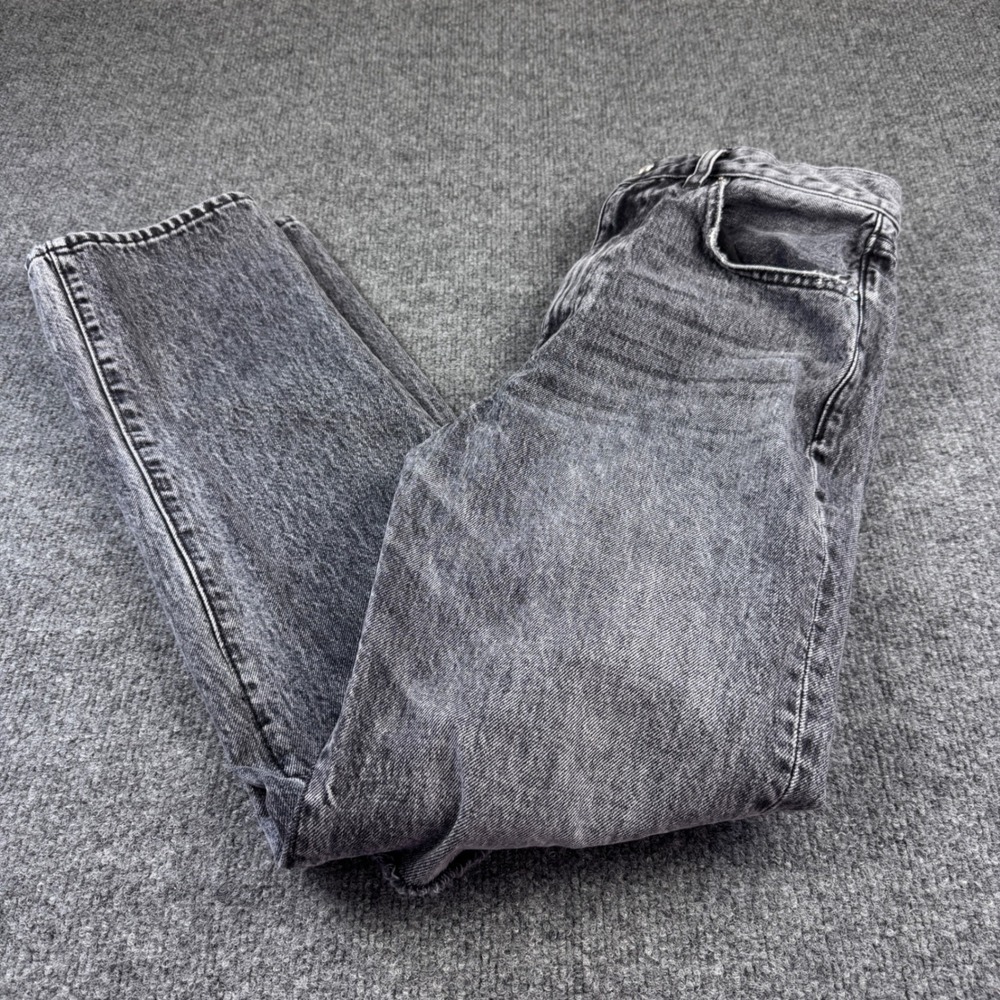 SLVRLAKE Distressed Straight Leg Jeans Women Size 28 Grey Good Premium Denim